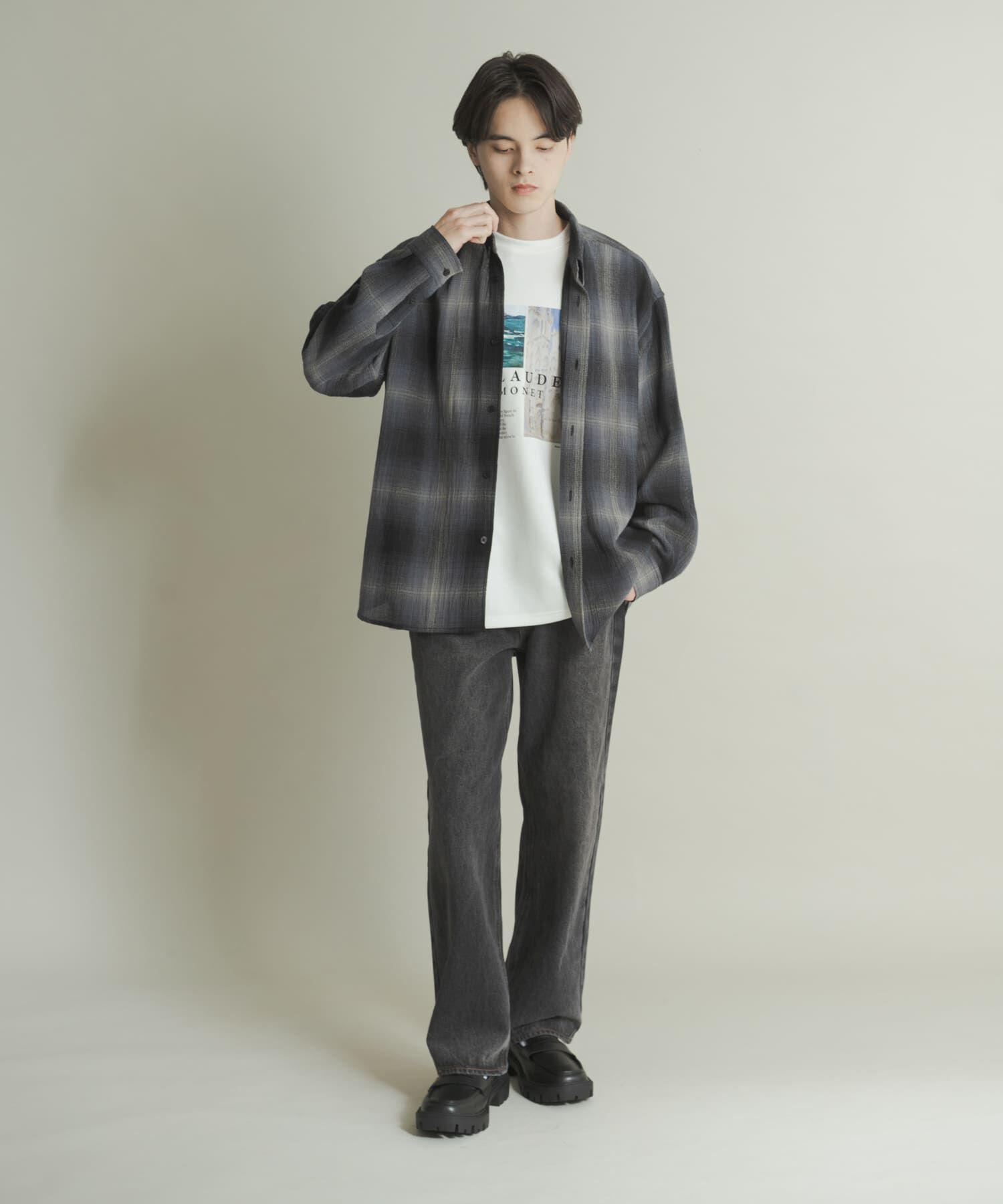 SENSE OF PLACE by URBAN RESEARCH「『WEB限定』ハードウォッシュデニムワイドパンツ」|デニム|