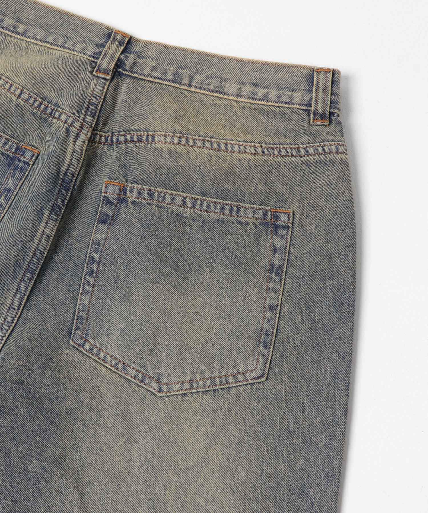 SENSE OF PLACE by URBAN RESEARCH「『WEB限定』ハードウォッシュデニムワイドパンツ」|デニム|