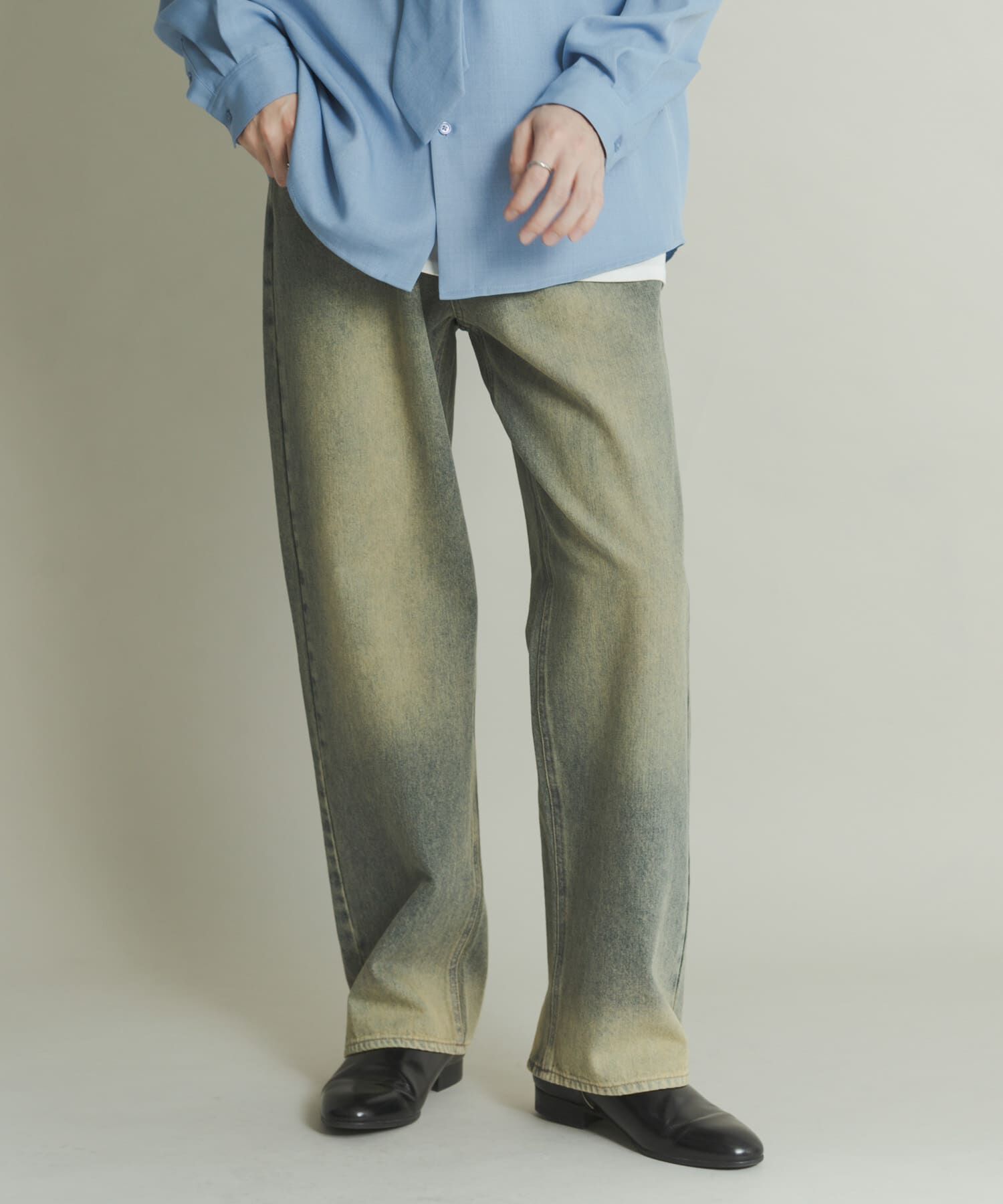 SENSE OF PLACE by URBAN RESEARCH「『WEB限定』ハードウォッシュデニムワイドパンツ」|デニム|