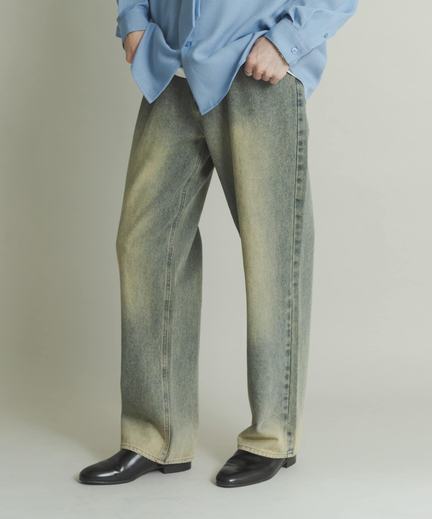 SENSE OF PLACE by URBAN RESEARCH「『WEB限定』ハードウォッシュデニムワイドパンツ」|デニム|