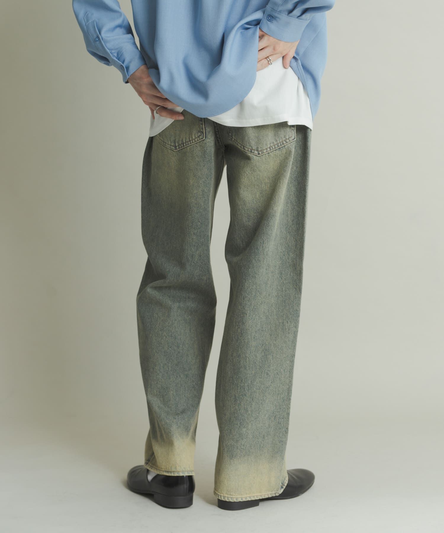 SENSE OF PLACE by URBAN RESEARCH「『WEB限定』ハードウォッシュデニムワイドパンツ」|デニム|