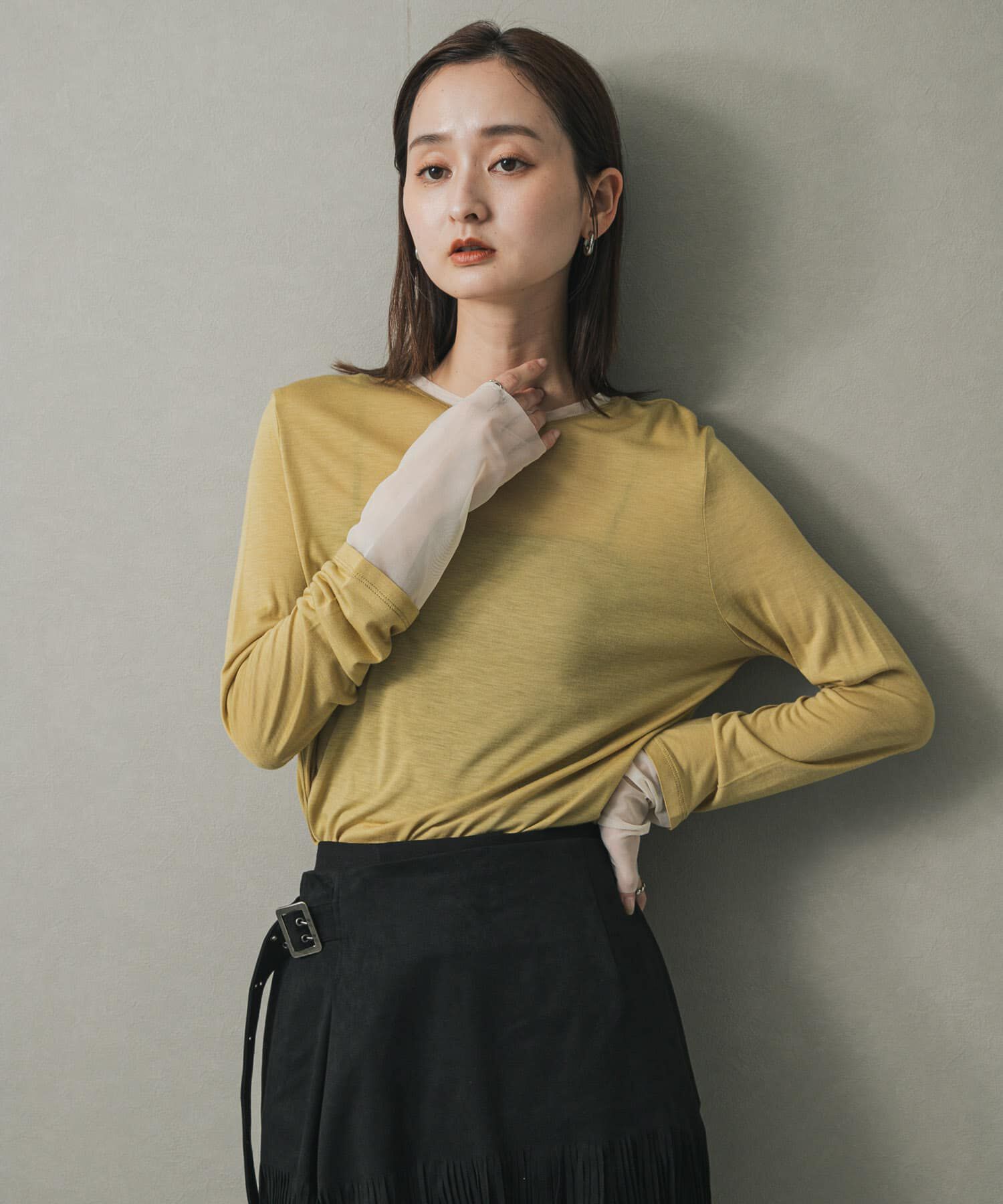 SENSE OF PLACE by URBAN RESEARCH「シアーレイヤードTシャツ」|Tシャツ・カットソー|