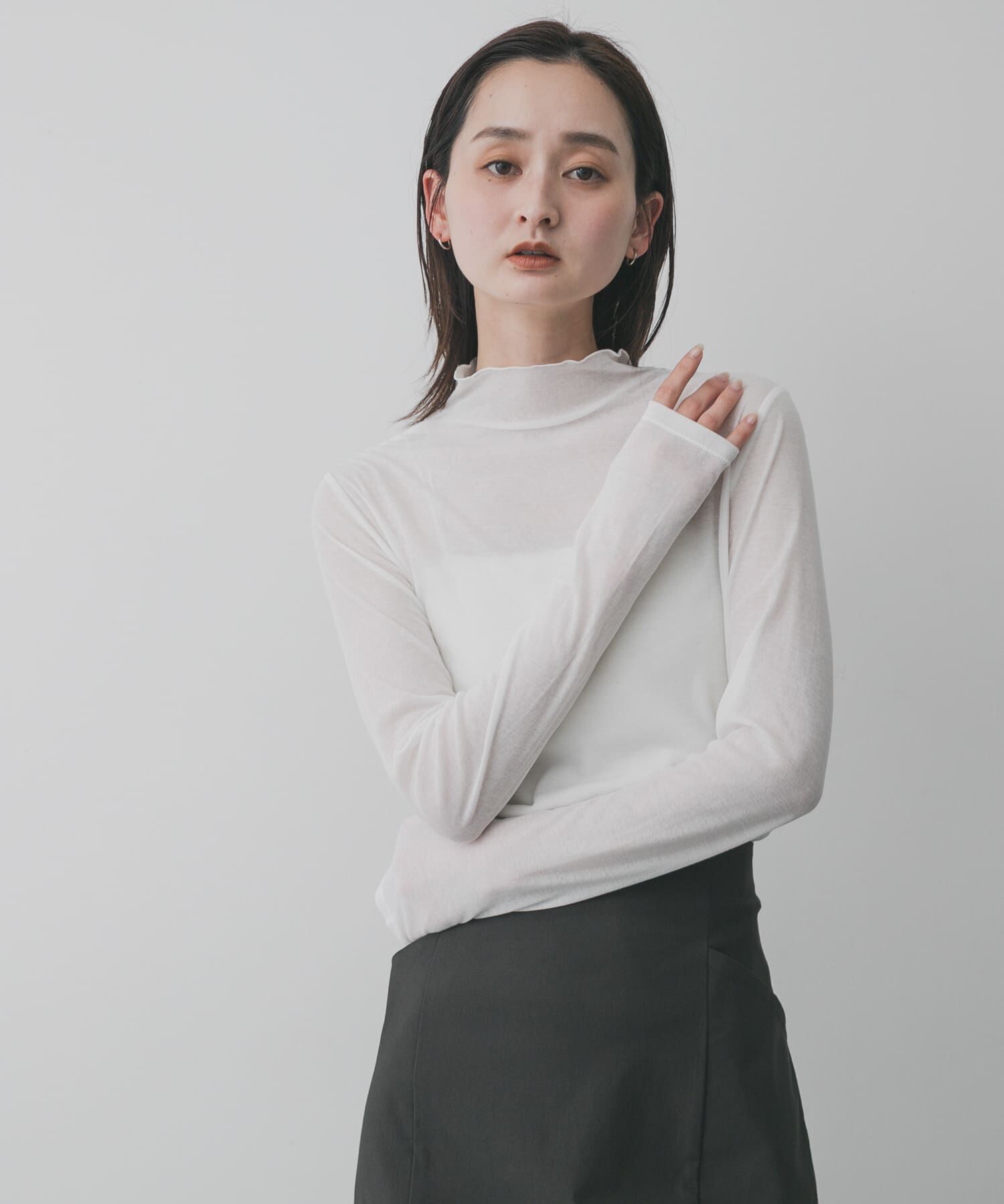 SENSE OF PLACE by URBAN RESEARCH「シアーハイネックカットトップ」|Tシャツ・カットソー|