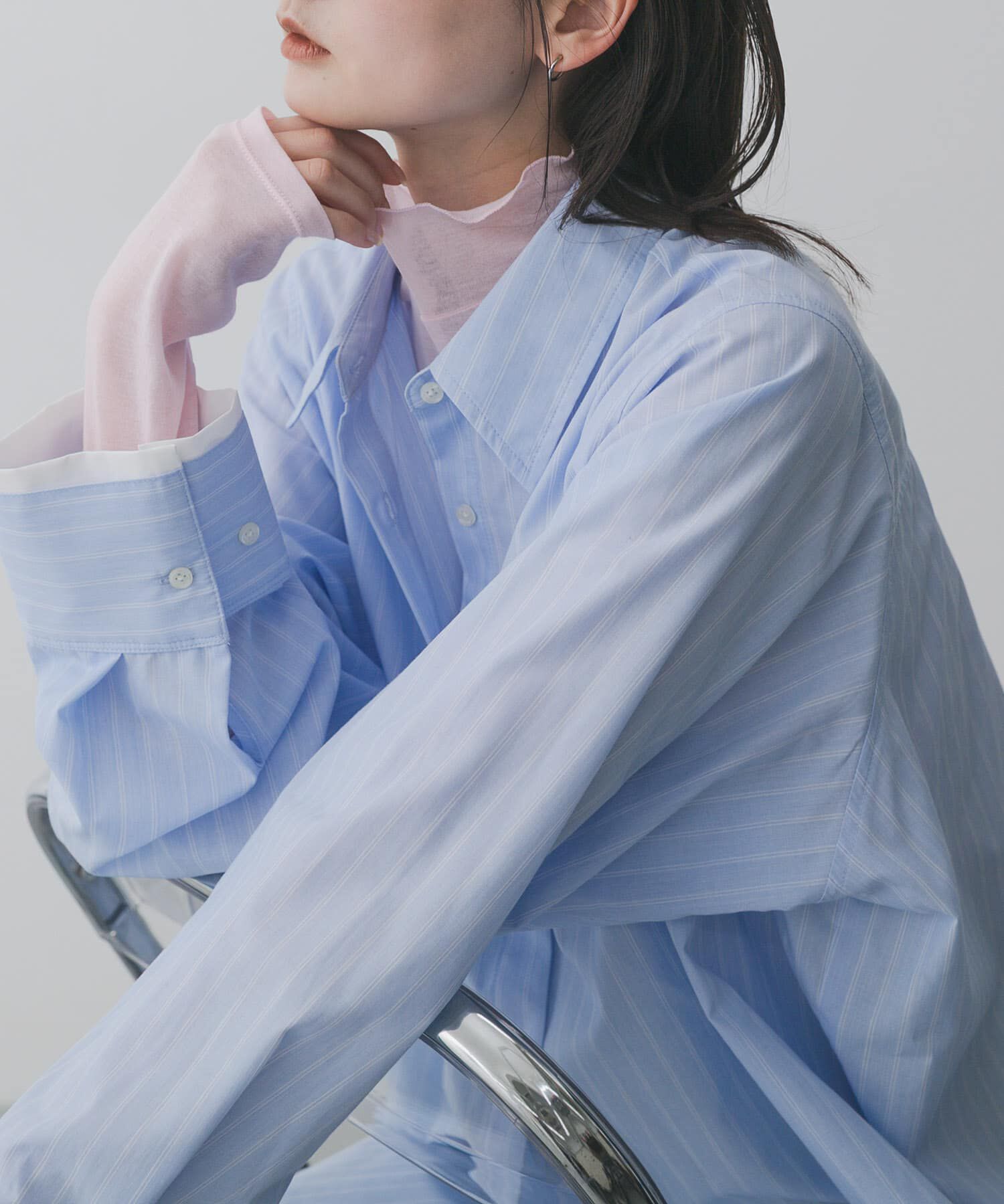 SENSE OF PLACE by URBAN RESEARCH「シアーハイネックカットトップ」|Tシャツ・カットソー|ピンク