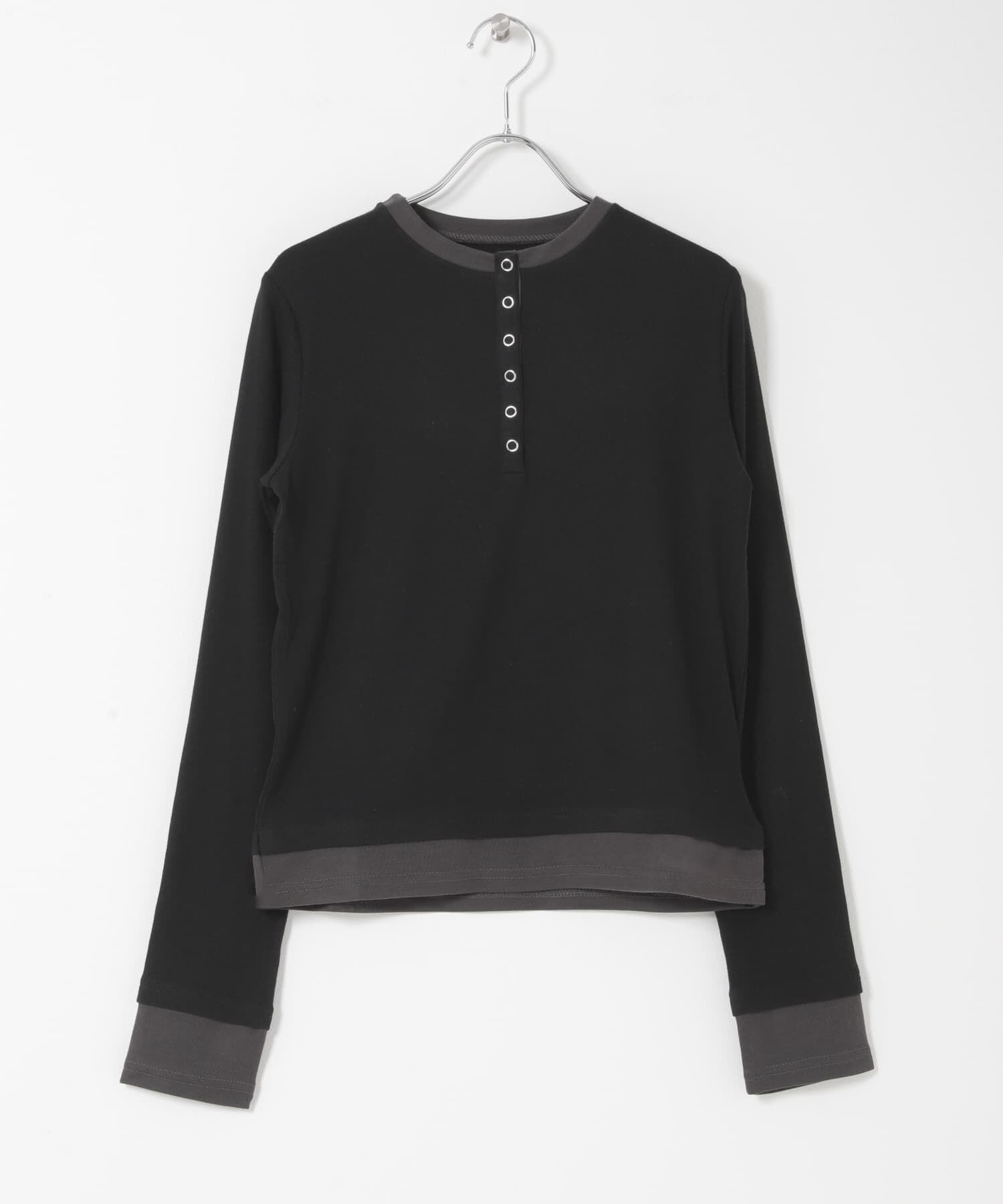 SENSE OF PLACE by URBAN RESEARCH「『洗濯可』ヘンリーネックレイヤードトップ」|Tシャツ・カットソー|