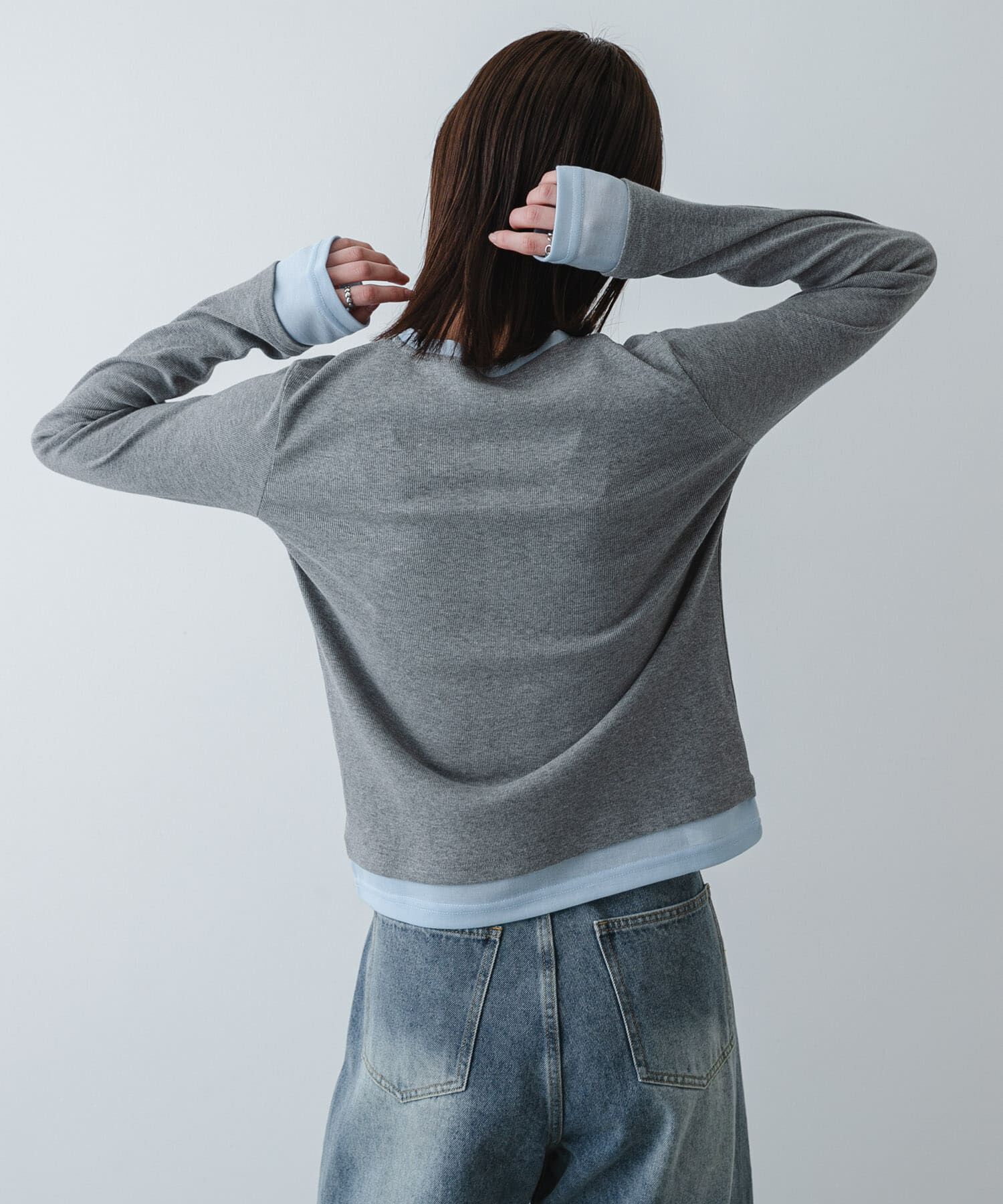 SENSE OF PLACE by URBAN RESEARCH「『洗濯可』ヘンリーネックレイヤードトップ」|Tシャツ・カットソー|