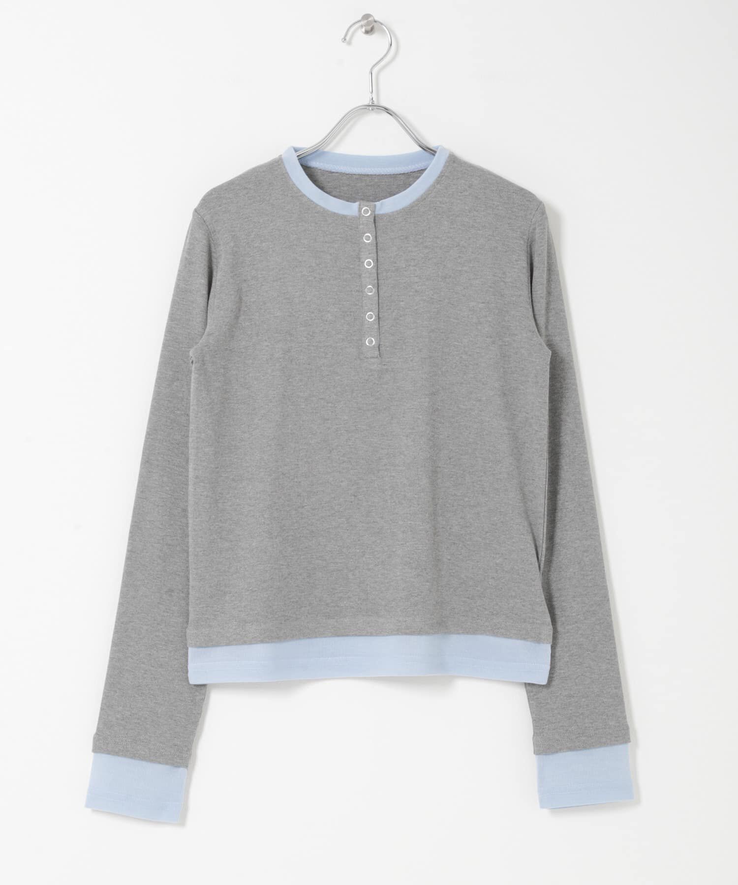 SENSE OF PLACE by URBAN RESEARCH「『洗濯可』ヘンリーネックレイヤードトップ」|Tシャツ・カットソー|