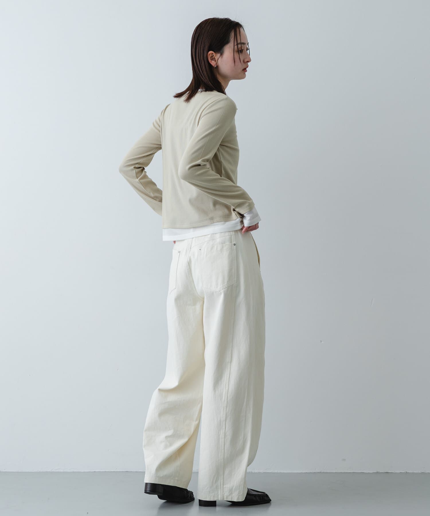 SENSE OF PLACE by URBAN RESEARCH「『洗濯可』ヘンリーネックレイヤードトップ」|Tシャツ・カットソー|