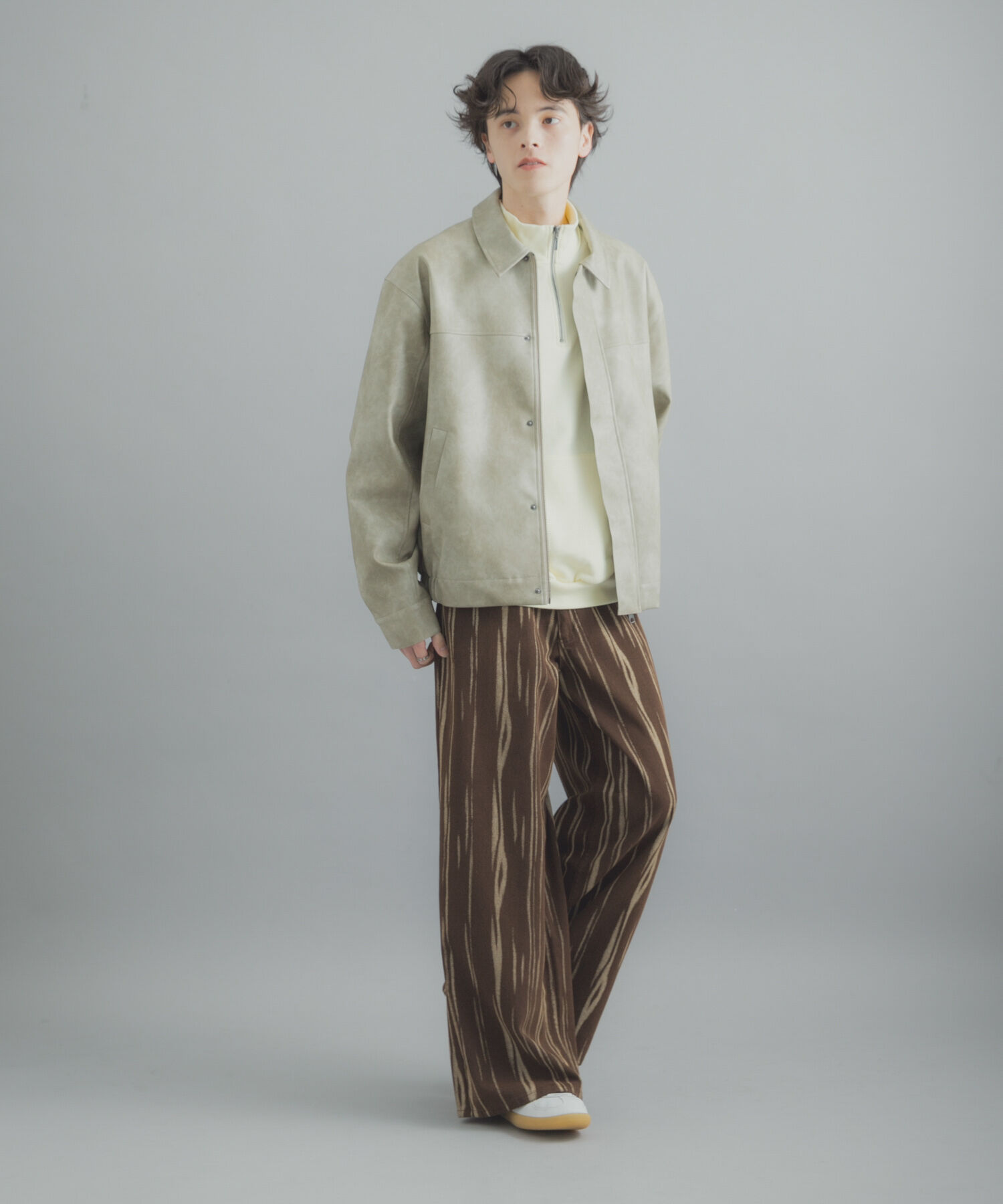 SENSE OF PLACE by URBAN RESEARCH「マーブルプリントワイドデニム」|デニム|