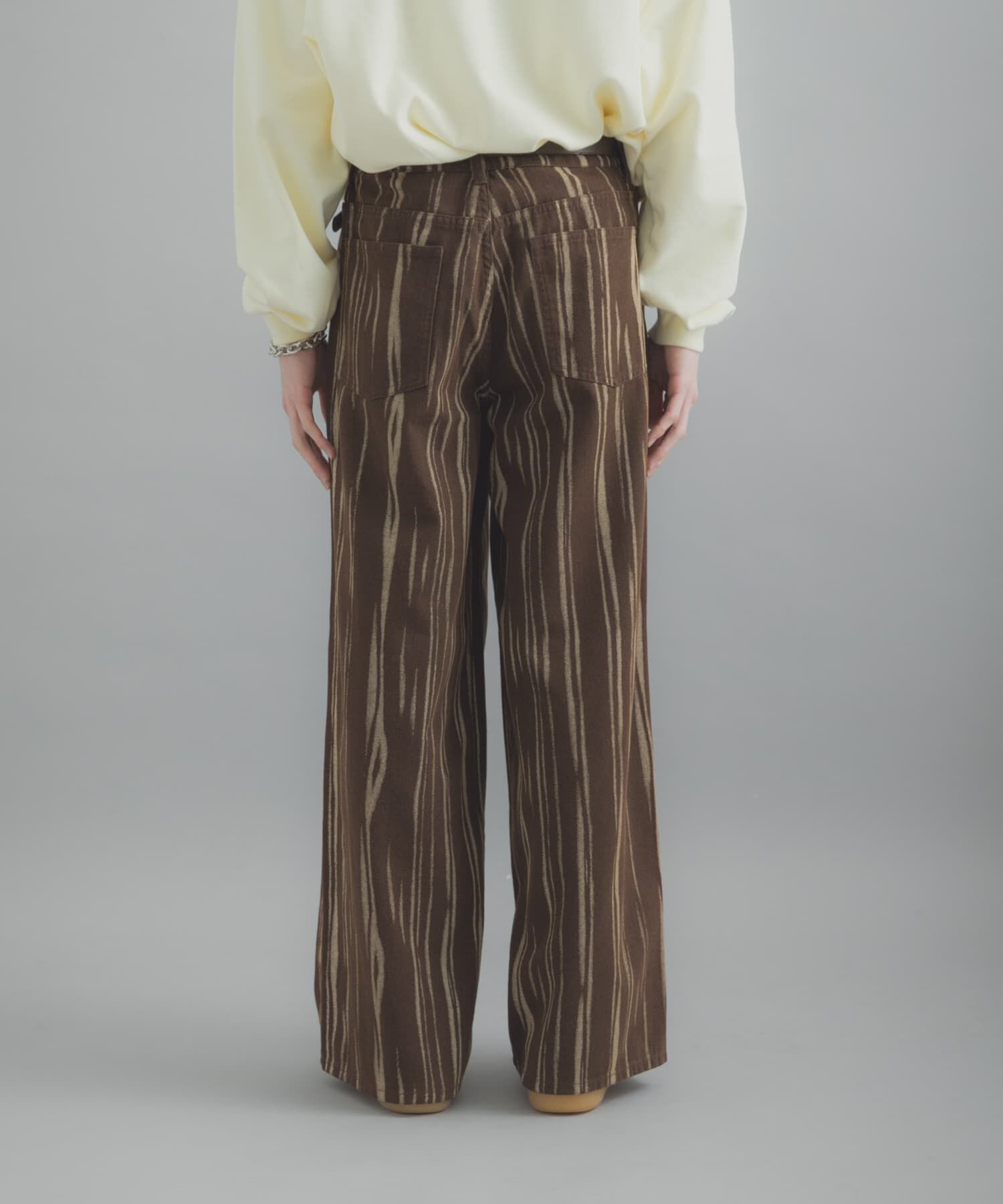 SENSE OF PLACE by URBAN RESEARCH「マーブルプリントワイドデニム」|デニム|