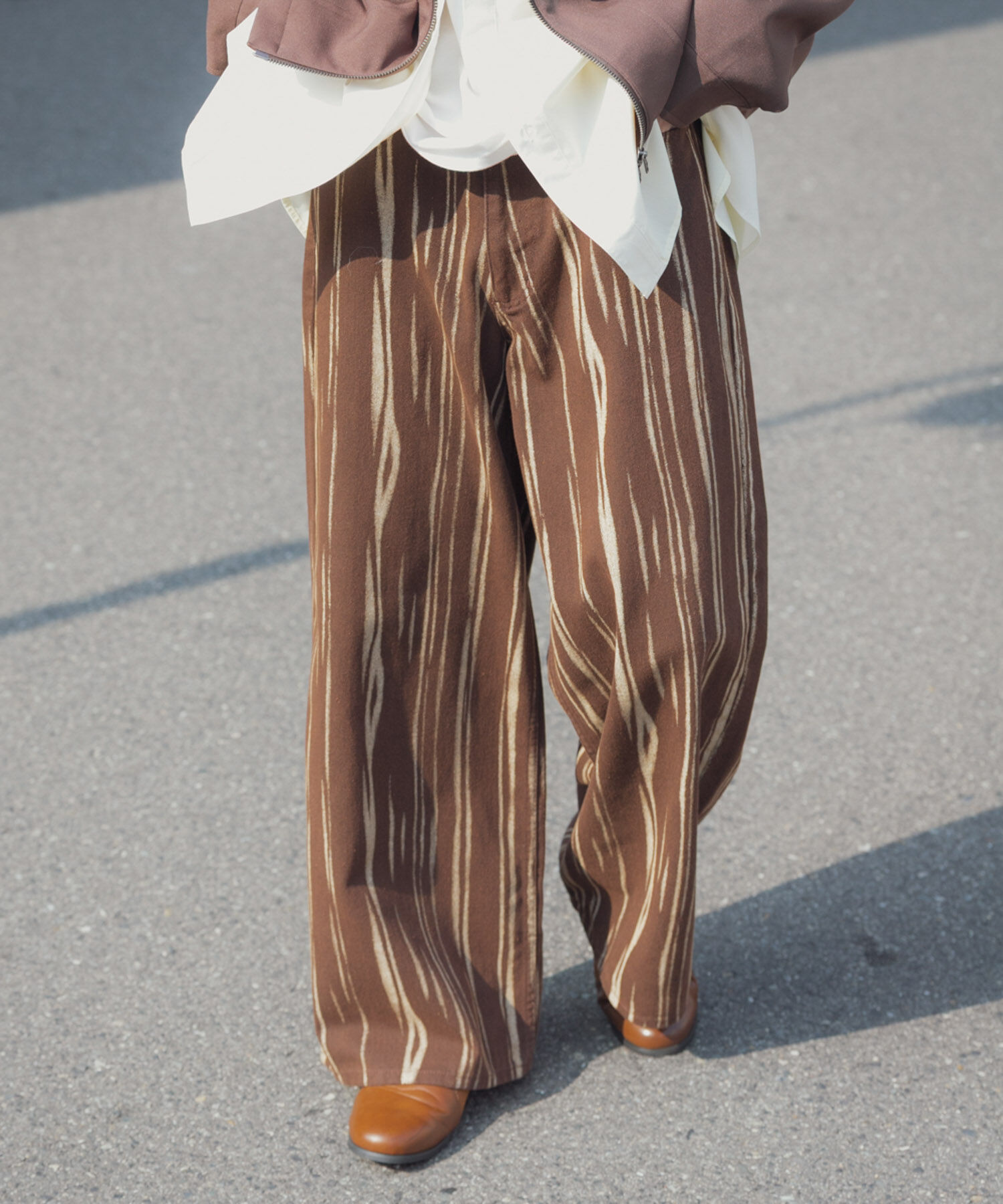 SENSE OF PLACE by URBAN RESEARCH「マーブルプリントワイドデニム」|デニム|