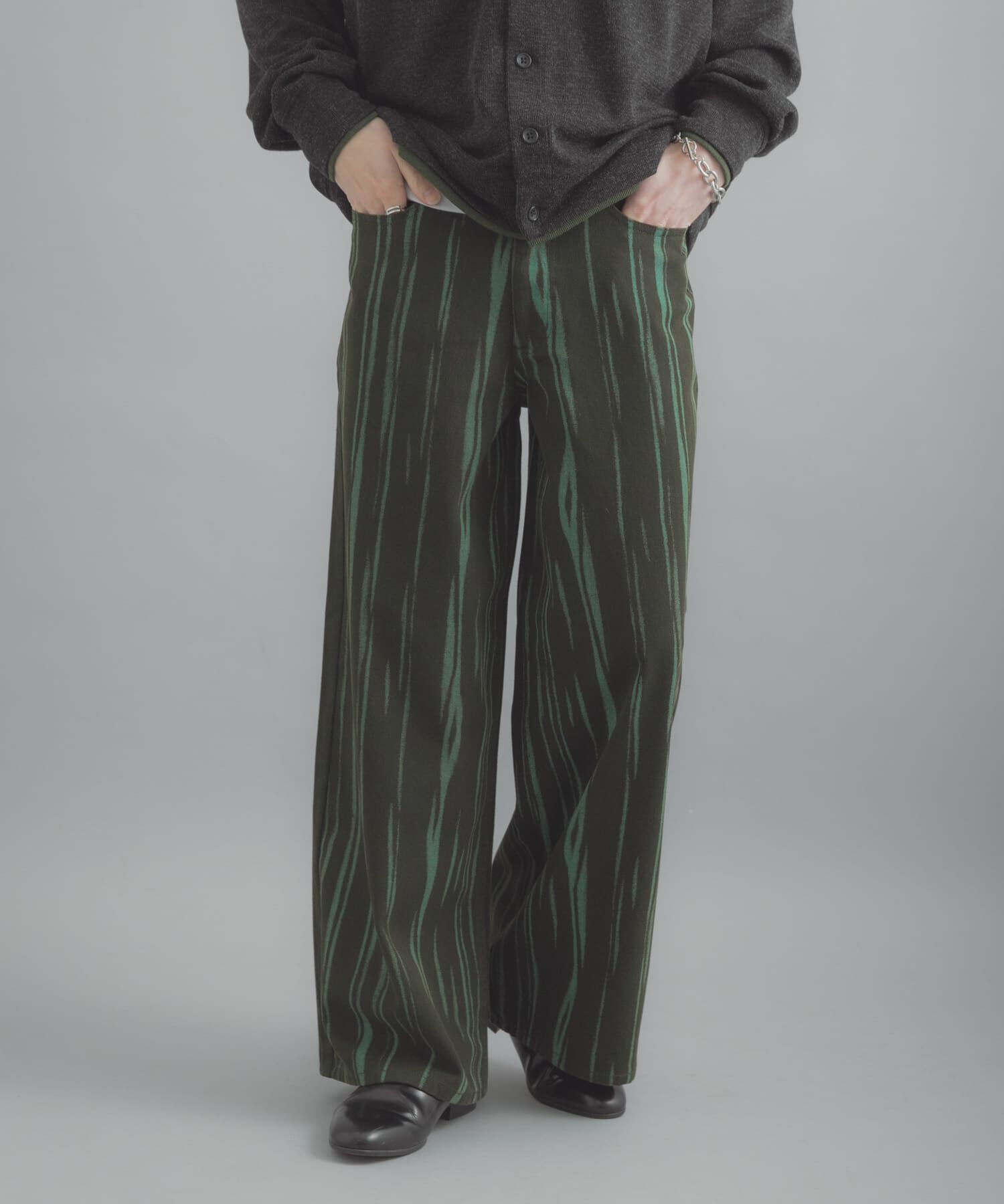 SENSE OF PLACE by URBAN RESEARCH「マーブルプリントワイドデニム」|デニム|