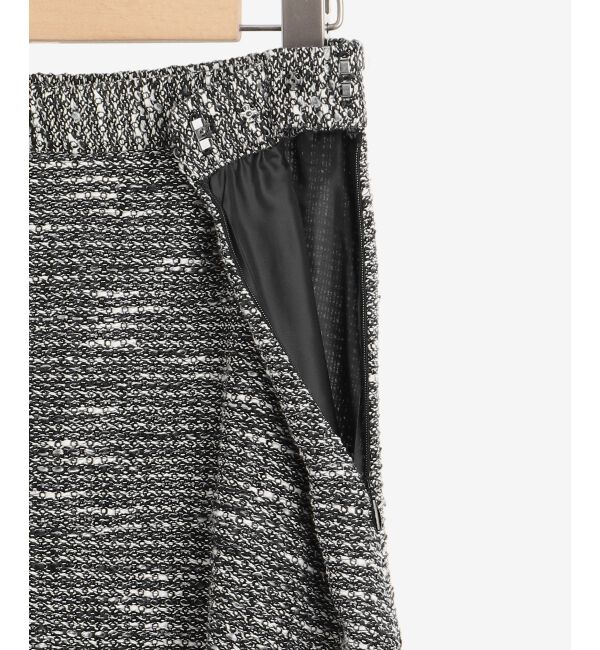 le.coeur blanc「ツイードフリンジフレアスカート」|フレア|