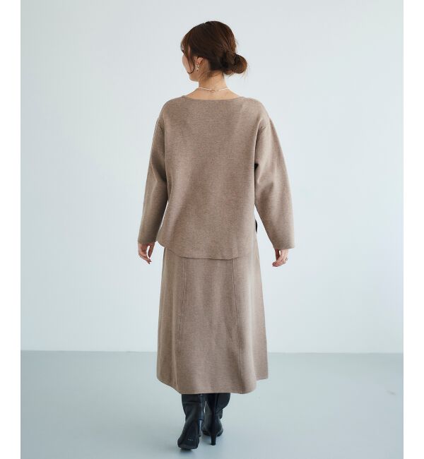 le.coeur blanc「スムースフレアニットスカート」|フレア|