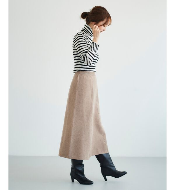 le.coeur blanc「スムースフレアニットスカート」|フレア|
