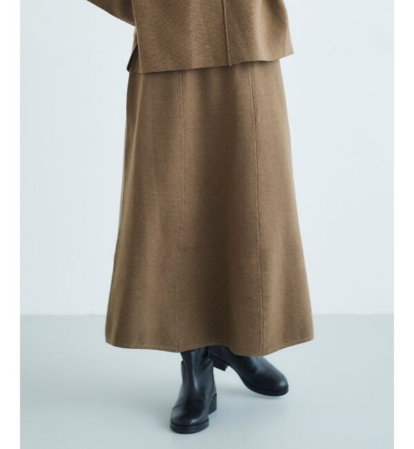 le.coeur blanc「スムースフレアニットスカート」|フレア|