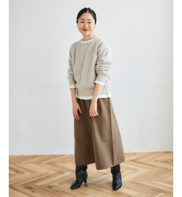 le.coeur blanc「スムースフレアニットスカート」|フレア|