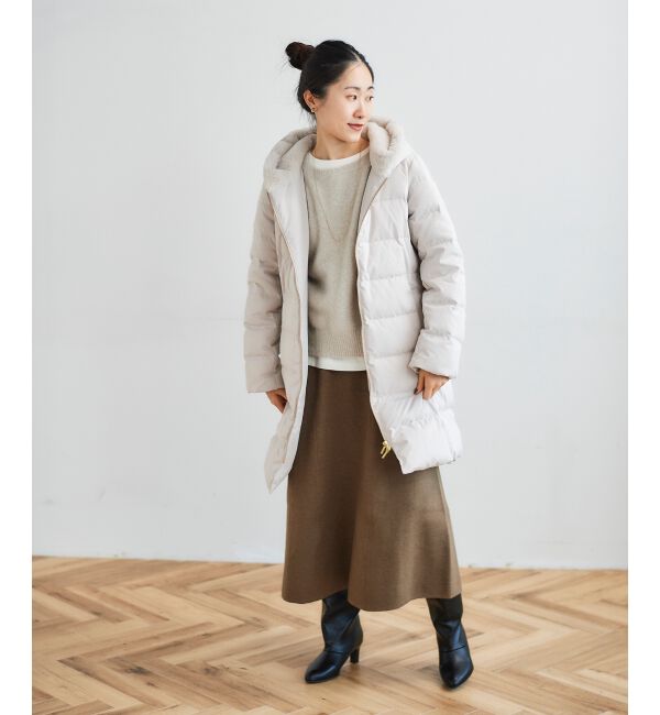 le.coeur blanc「スムースフレアニットスカート」|フレア|