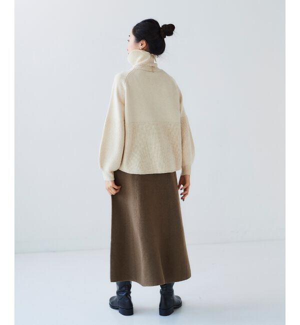 le.coeur blanc「スムースフレアニットスカート」|フレア|