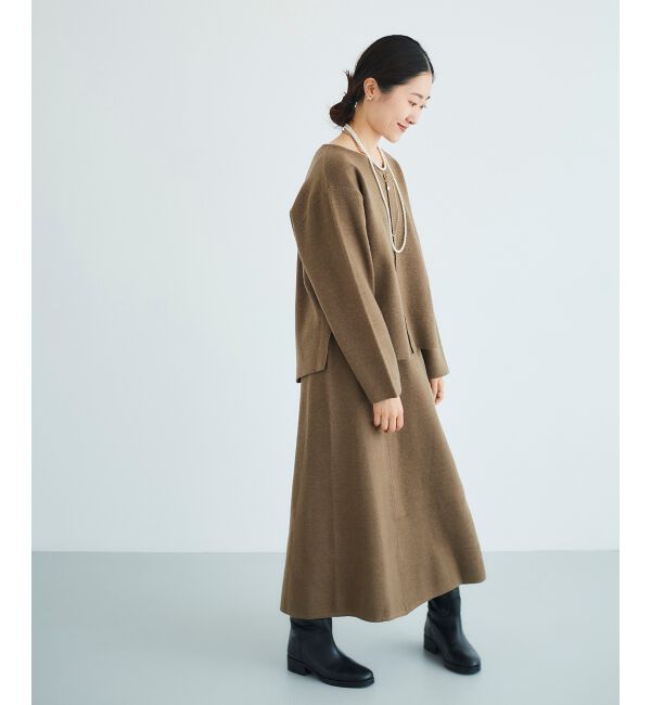 le.coeur blanc「スムースフレアニットスカート」|フレア|