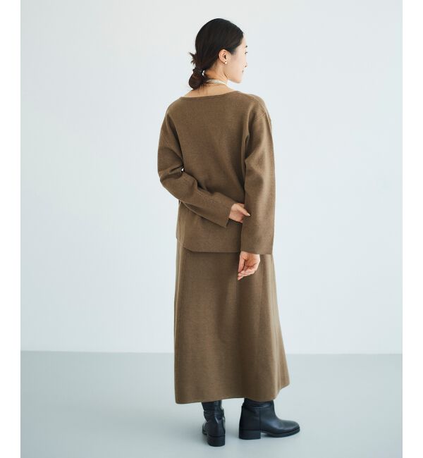 le.coeur blanc「スムースフレアニットスカート」|フレア|