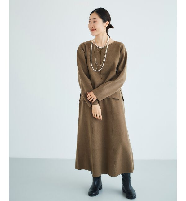 le.coeur blanc「スムースフレアニットスカート」|フレア|