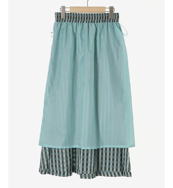 le.coeur blanc「ギンガムチェックギャザースカート」|スカート|