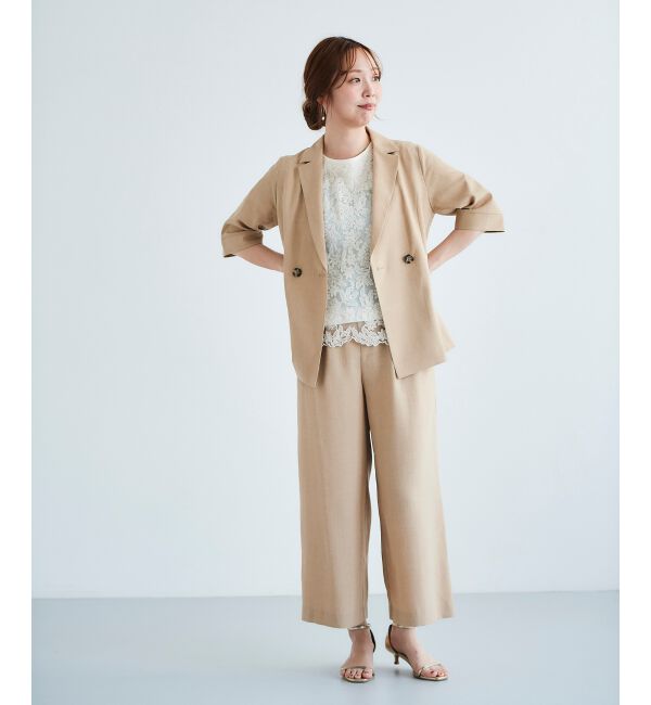 le.coeur blanc「《セットアップ対応》タンブラーブッチャータックワイドパンツ」|その他|