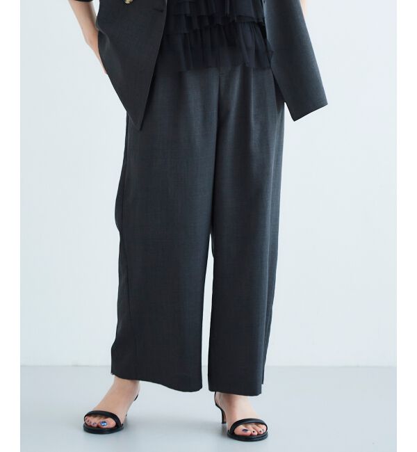 le.coeur blanc「《セットアップ対応》タンブラーブッチャータックワイドパンツ」|その他|Ｃ／グレー