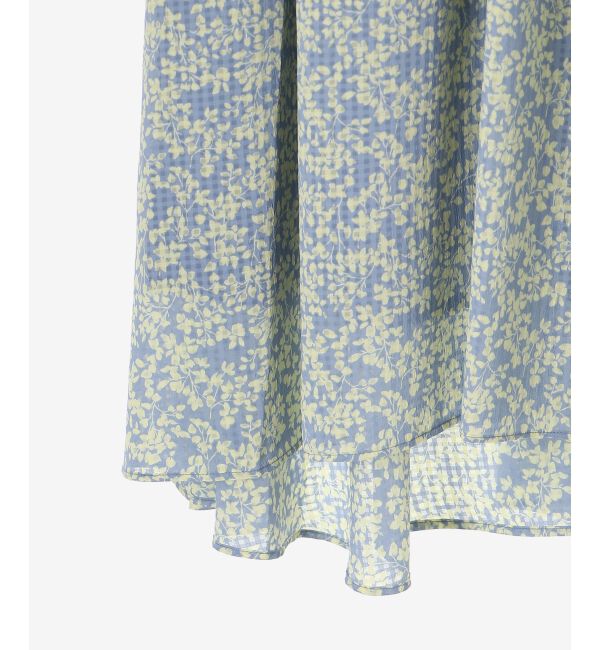 le.coeur blanc「リーフプリントキリカエギャザースカート」|フレア|