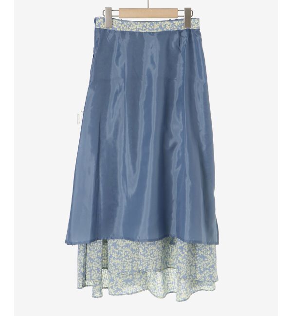 le.coeur blanc「リーフプリントキリカエギャザースカート」|フレア|