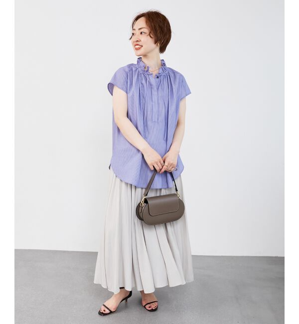  「ウエストリブギャザーフレアスカート」|フレア|