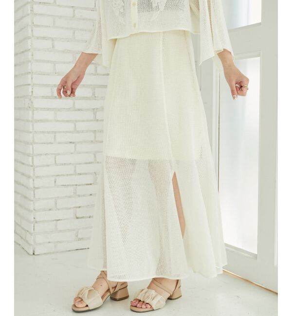 MAJESTICLEGON「メッシュフレアースカート」|フレア|