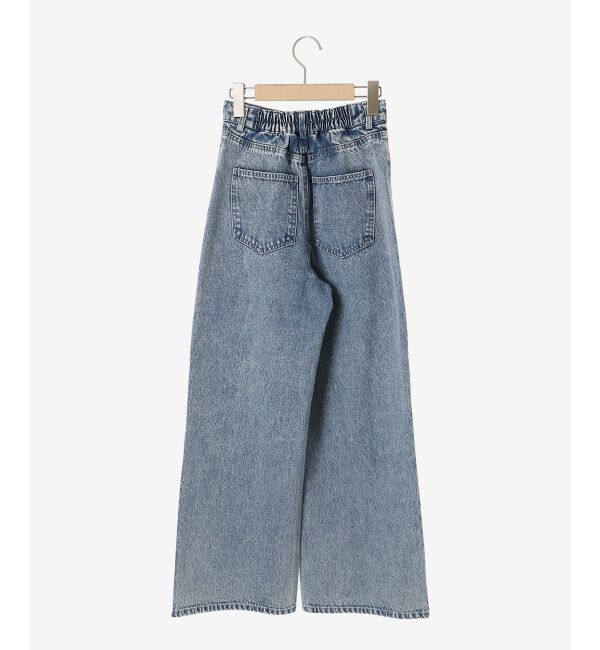  「リボンビジューデニムパンツ」|デニム|