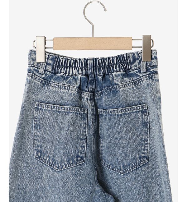  「リボンビジューデニムパンツ」|デニム|
