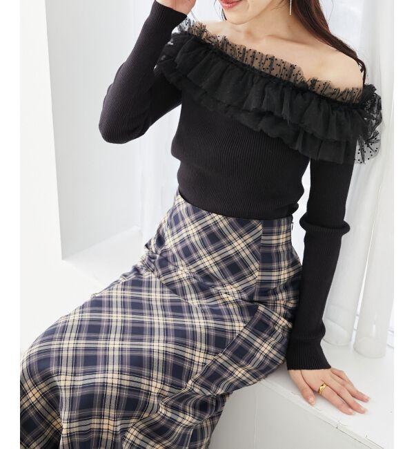 MAJESTICLEGON「チェックマーメイドスカート」|スカート|