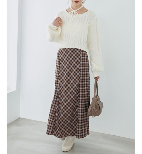 MAJESTICLEGON「チェックマーメイドスカート」|スカート|