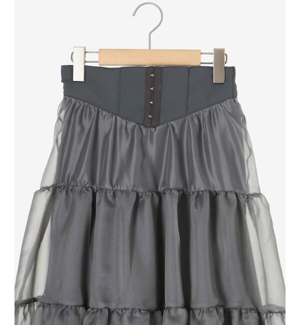 MAJESTICLEGON「コルセットディティールティアードスカート」|スカート|