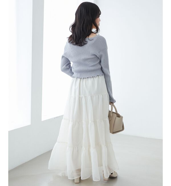 MAJESTICLEGON「コルセットディティールティアードスカート」|スカート|