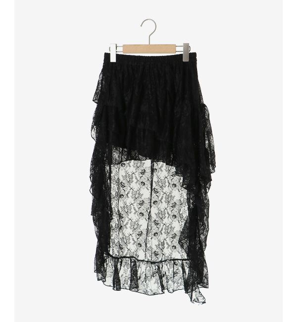  「アシメレースミニスカパン」|スカート|