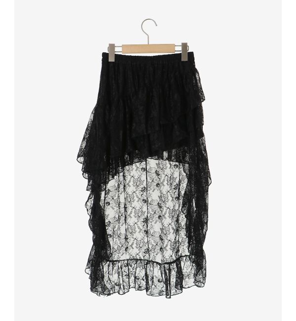  「アシメレースミニスカパン」|スカート|