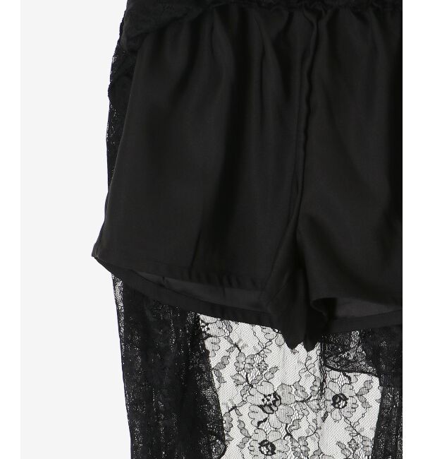  「アシメレースミニスカパン」|スカート|