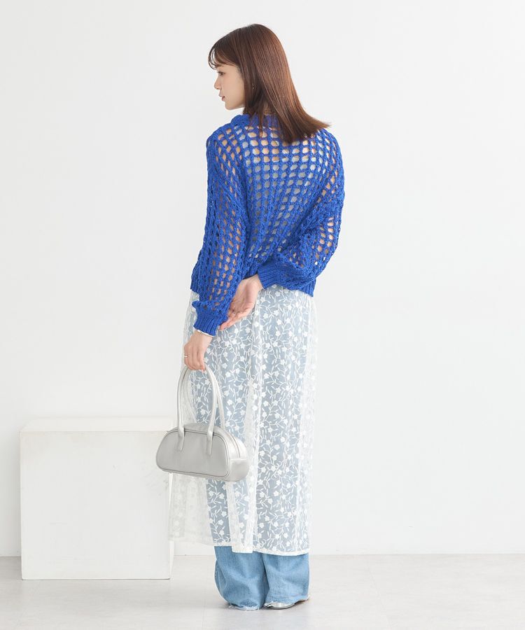 earth music&ecology「チュールヤーンメッシュニットプルオーバー」|ニット・セーター|