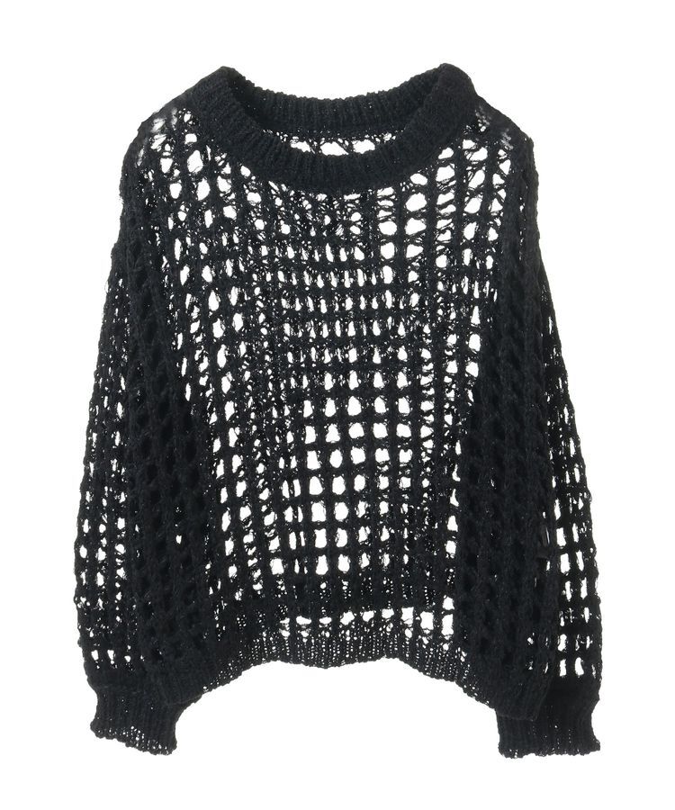 earth music&ecology「チュールヤーンメッシュニットプルオーバー」|ニット・セーター|