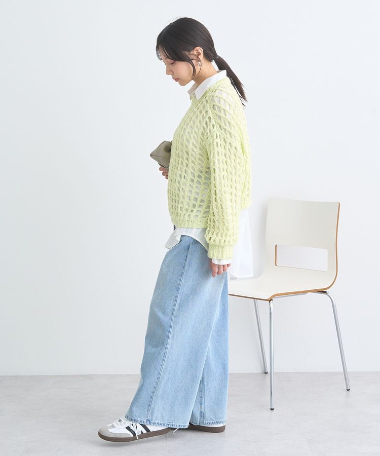 earth music&ecology「チュールヤーンメッシュニットプルオーバー」|ニット・セーター|
