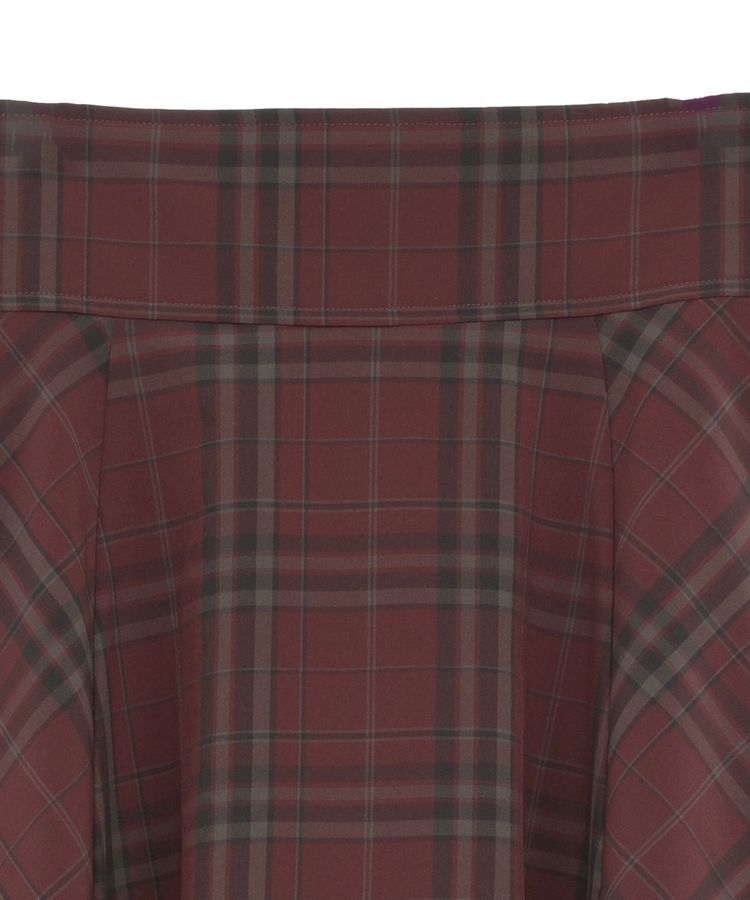 earth music&ecology「バックレースアップチェックスカート」|フレア|