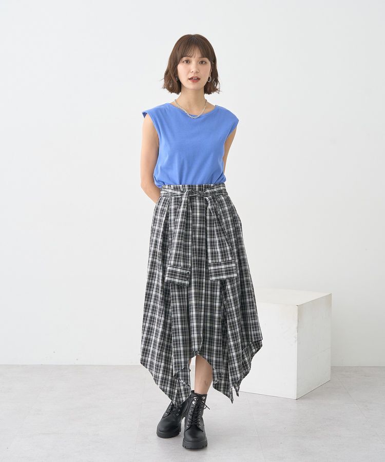 earth music&ecology「前後2wayステッチリブタンクトップ」|キャミソール|