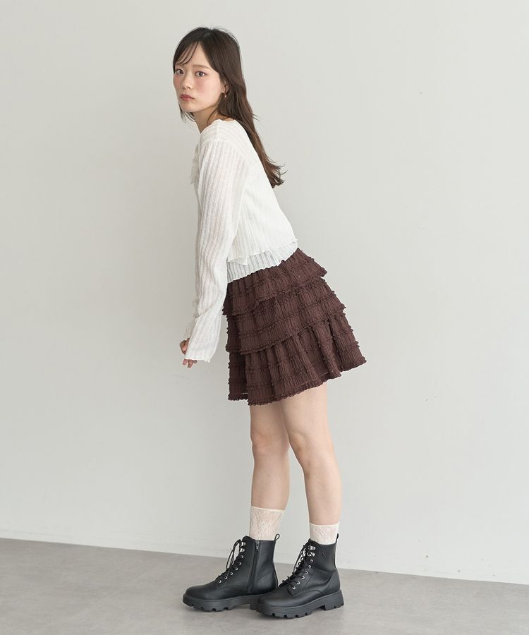 earth music&ecology「フリフリミニスカート」|スカート|
