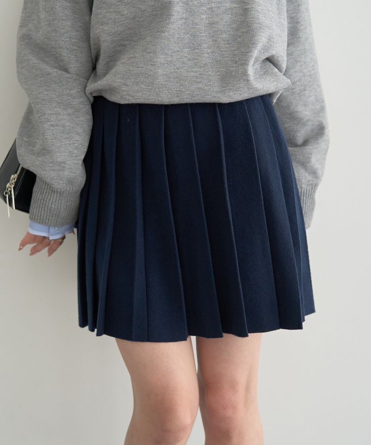 earth music&ecology「ニットプリーツスカート」|スカート|