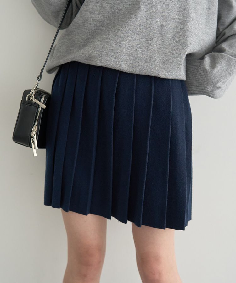 earth music&ecology「ニットプリーツスカート」|スカート|